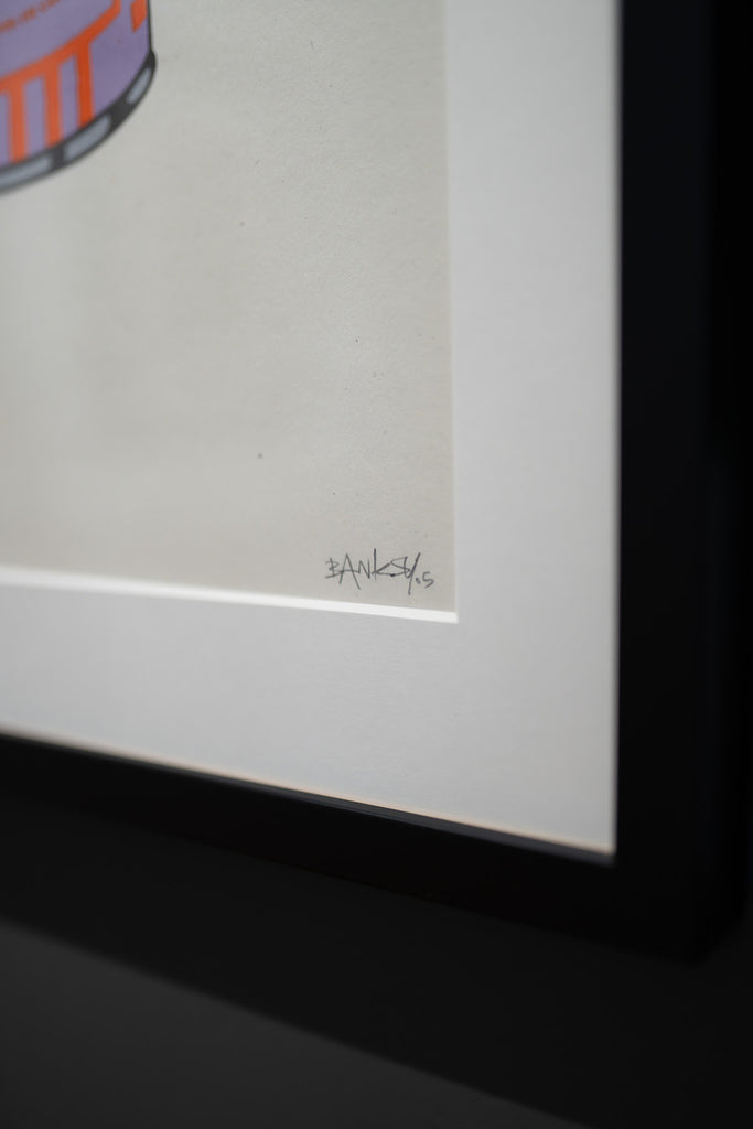 Soup Can (Violet, Orange and Mint) by Banksy | Hancock Gallery