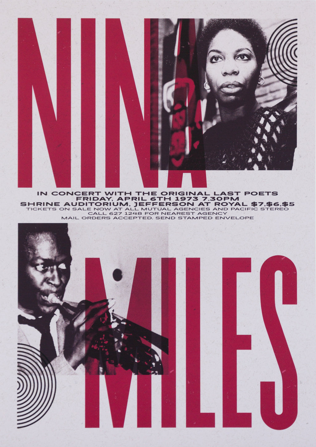 Nina Simone & Miles Davis Concert Print