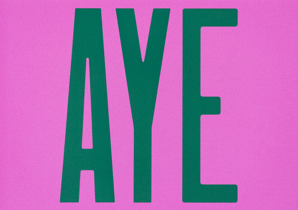 Aye Typography Pink