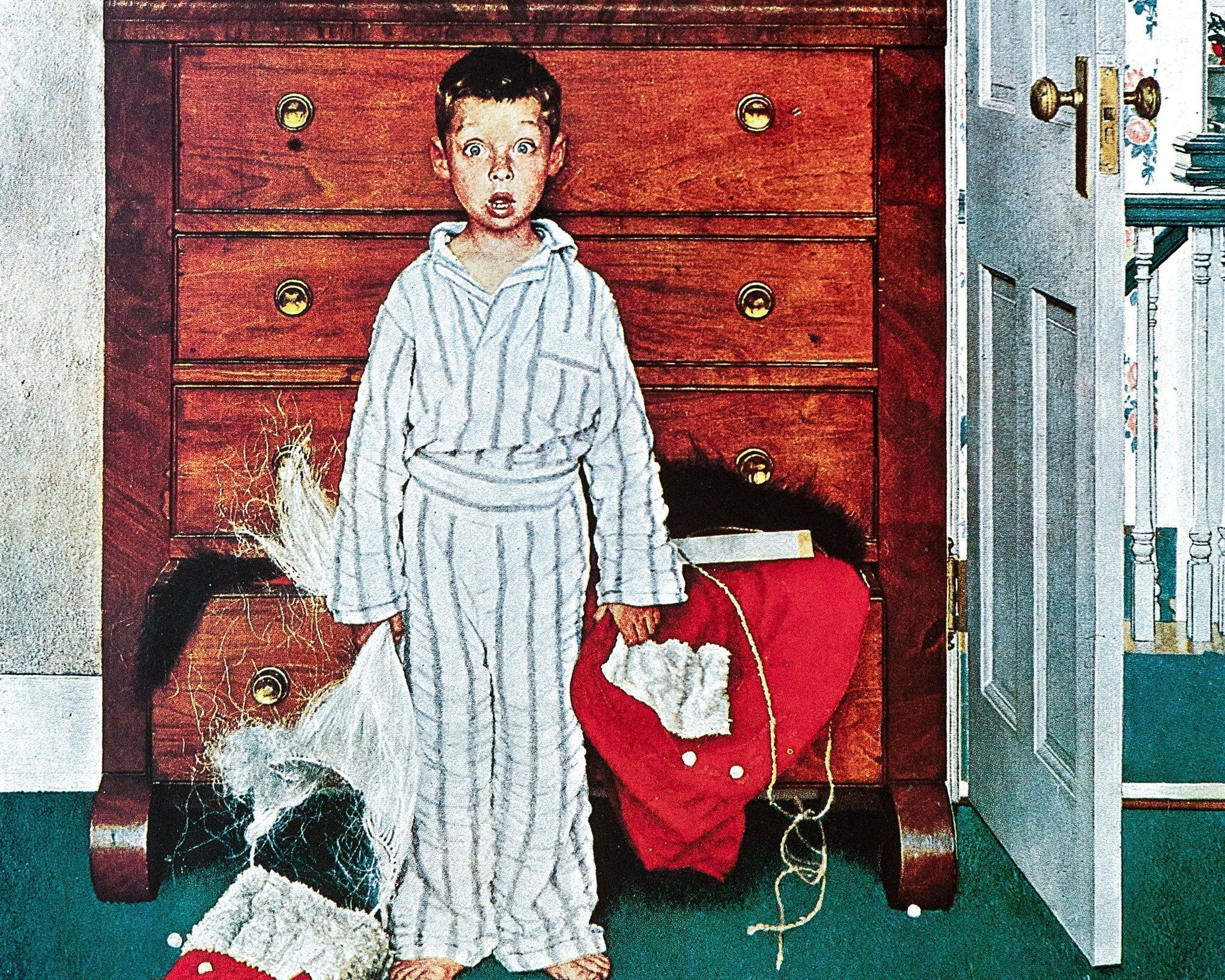 A piece of art by Norman Rockwell