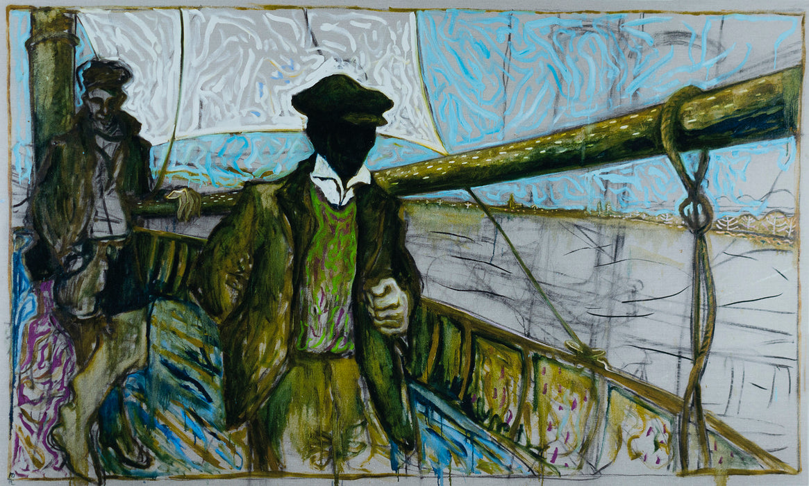 Man Leaning On A Broom (Oyster Catchers, Thames Estuary 1932)