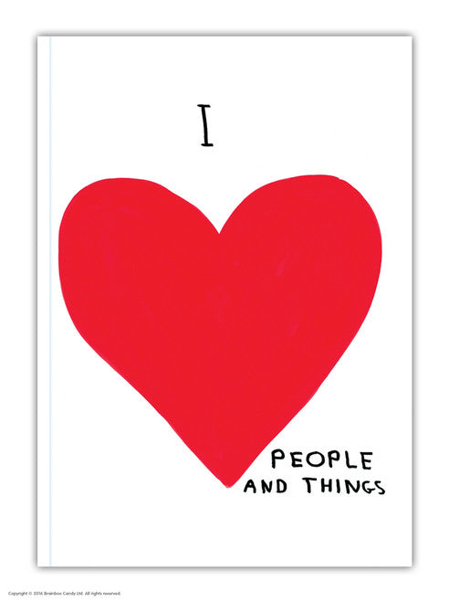 A5 Notebook - I Love People And Things - David Shrigley