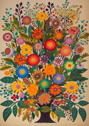 Folk Art Style Flowers Light