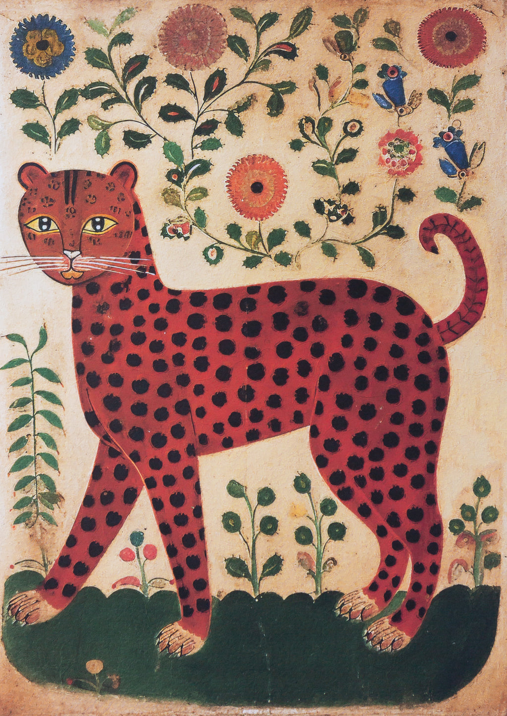 Folk Art Style Leopard