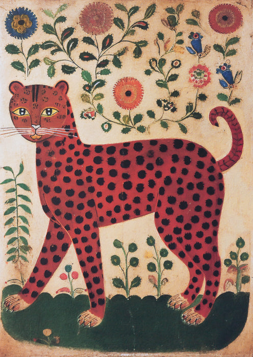 Folk Art Style Leopard