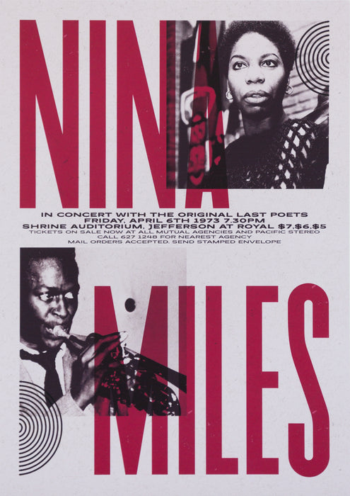 Nina Simone & Miles Davis Concert Print