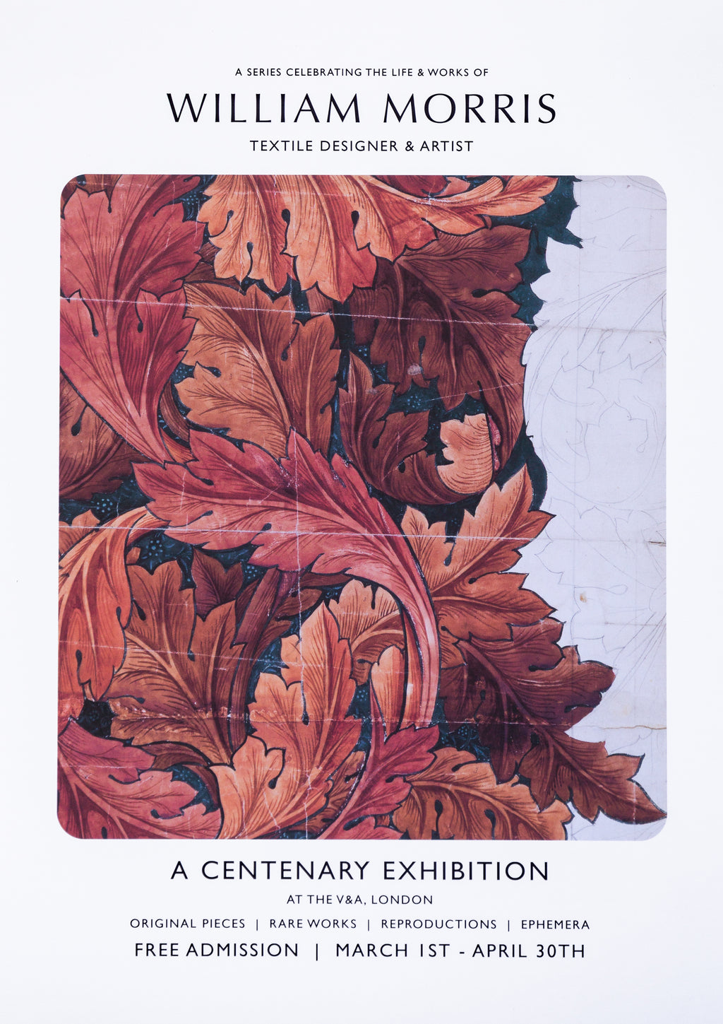 William Morris Leaves Sketch