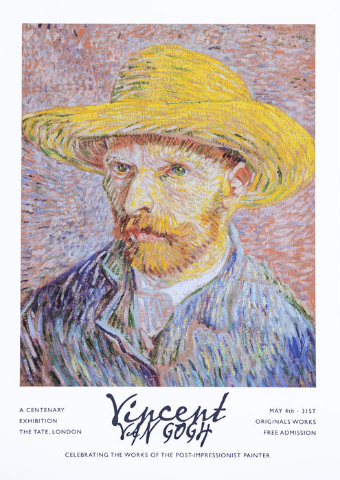Van Gogh Self Portrait with Straw Hat