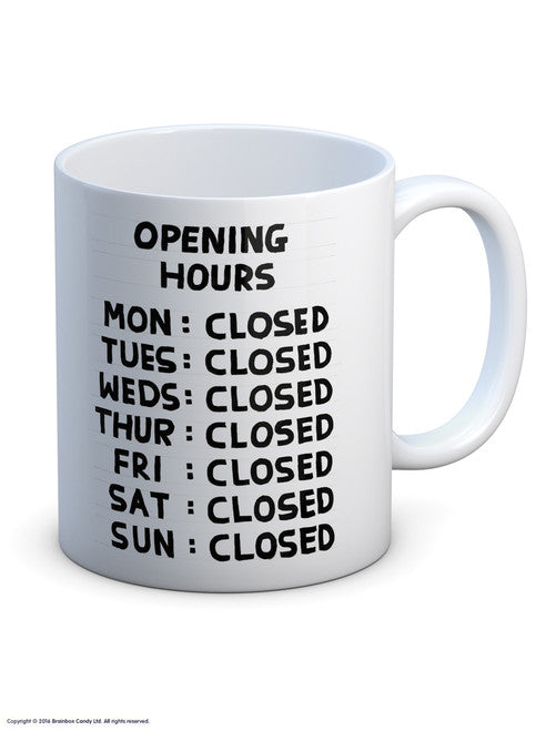 Mug - Opening Hours - David Shrigley