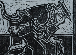 Man Wrestling With Snakes