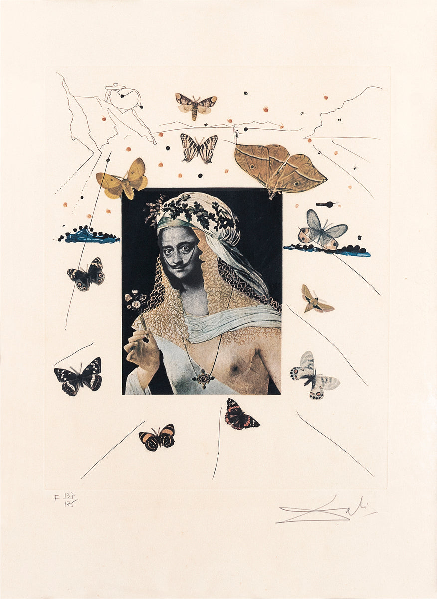 Surrealist Portrait of Dali Surrounded by Butterflies (Memories of Surrealism)