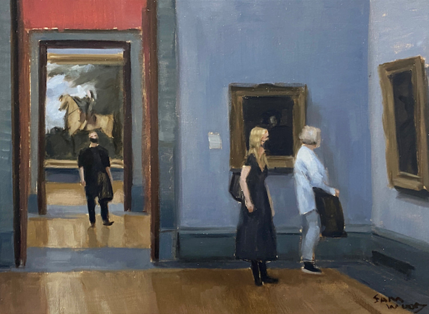 Masked Visitors, National Gallery