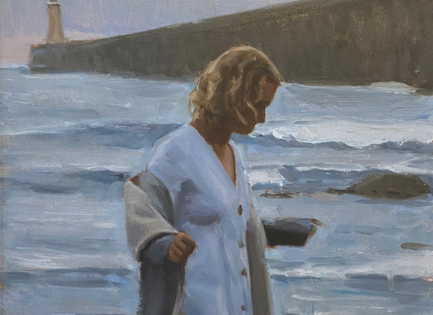 Figure By The Pier, North Sea